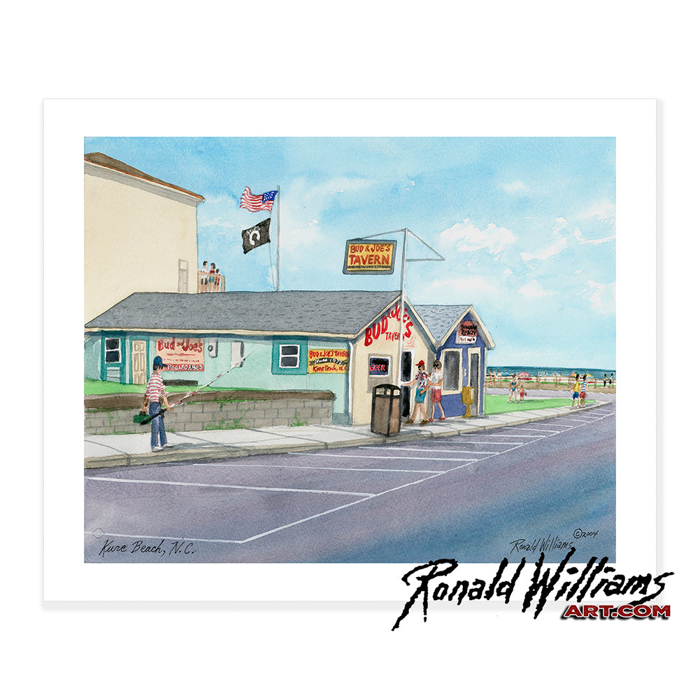 Prints - Kure Beach NC Bud and Joe's Surfside Shop