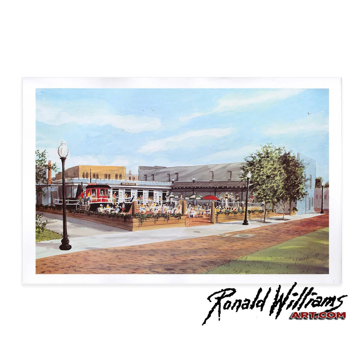 Prints - Historic Wilmington North Carolina Ice House Beer Garden
