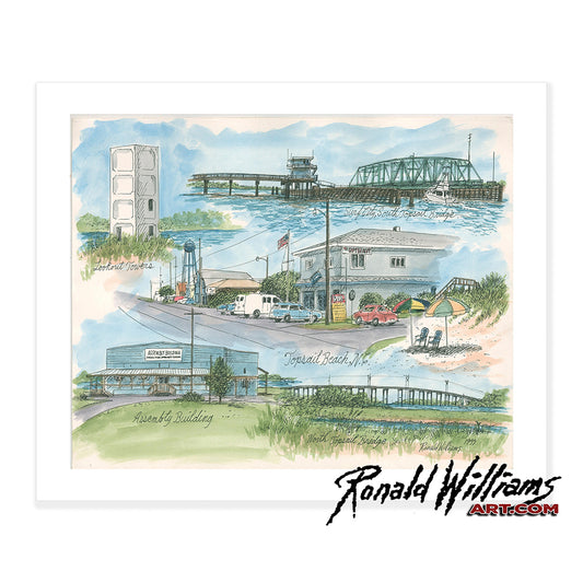 Prints - Topsail Beach North Carolina Montage